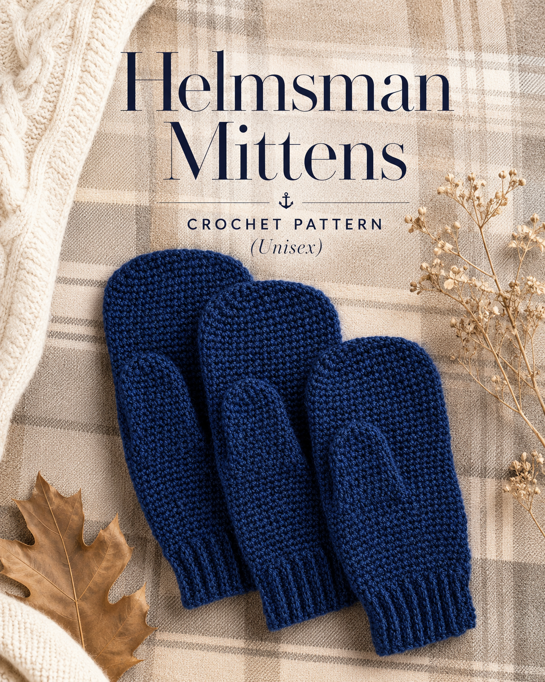 Helmsman Mittens Crochet Pattern (Unisex)